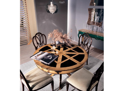 Muebles de comedor de estilo antiguo Mesa de comedor italiana Mesas de madera Mesas redondas