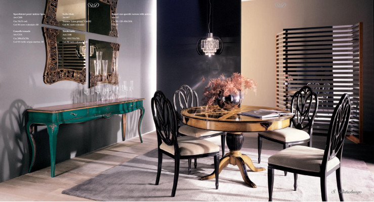 Muebles de comedor de estilo antiguo Mesa de comedor italiana Mesas de madera Mesas redondas
