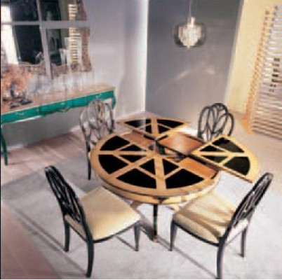 Muebles de comedor de estilo antiguo Mesa de comedor italiana Mesas de madera Mesas redondas