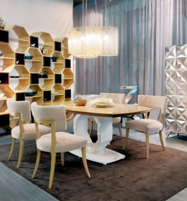 Mesa de comedor de madera maciza, mesa de madera, mesa, diseño de muebles, comedor de lujo, muebles nuevos.