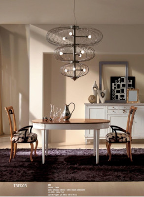 Mesa extensible de comedor Mesa de madera Mesas Diseño moderno Comedor Lujo Muebles