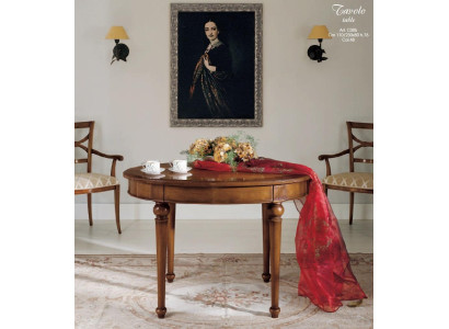 Mesas de comedor ovaladas Muebles Mesa de comedor de lujo Mesa redonda Madera maciza Italia Nuevo