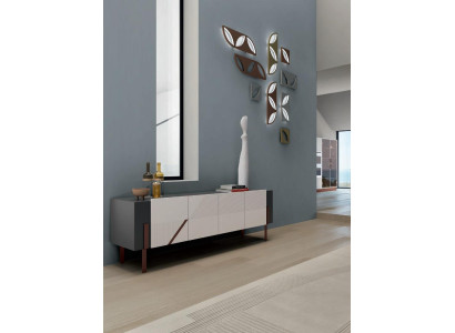 Aparador Muebles italianos Sala de estar Armario de madera maciza Diseño de lujo Nuevo