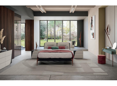 Cama muebles cama doble madera natural dormitorio muebles diseño camas Italia lujo