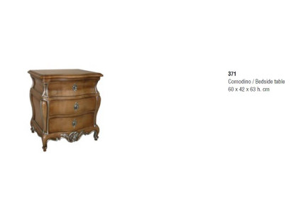 Clásica mesita de noche de madera real Muebles italianos de mesa de decoración Nueva.