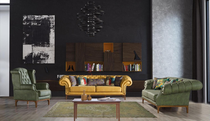 Sofás tapizados de 3 plazas estilo moderno para salón, sofás-cama, muebles de diseñador.