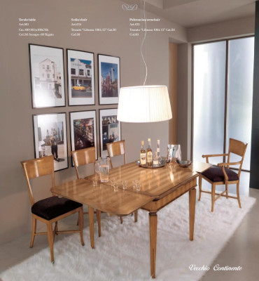 Clásicas mesas de diseñador Estilo rococó barroco antiguo Mesa de comedor Mesa de madera auténtica
