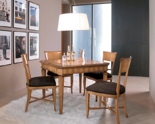 Clásicas mesas de diseñador Estilo rococó barroco antiguo Mesa de comedor Mesa de madera auténtica