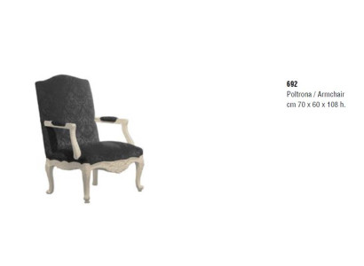 Sillón de lujo Muebles de sala de estar Mobiliario italiano Sofá de una plaza