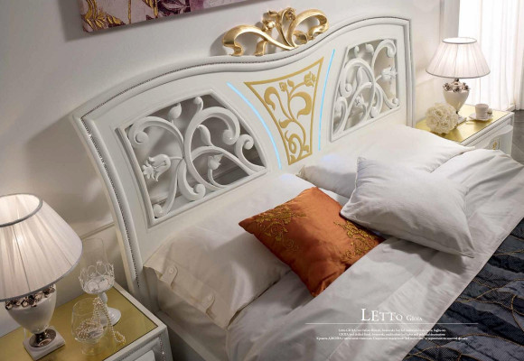 Cama de lujo moderna Cama de madera dorada Doble marco de cama de diseño nuevo