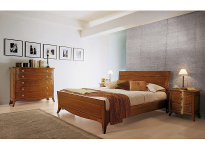 Cama doble Lujo Cama Camas de madera Estructura de cama Marco de cama Marrón Diseño Clásico