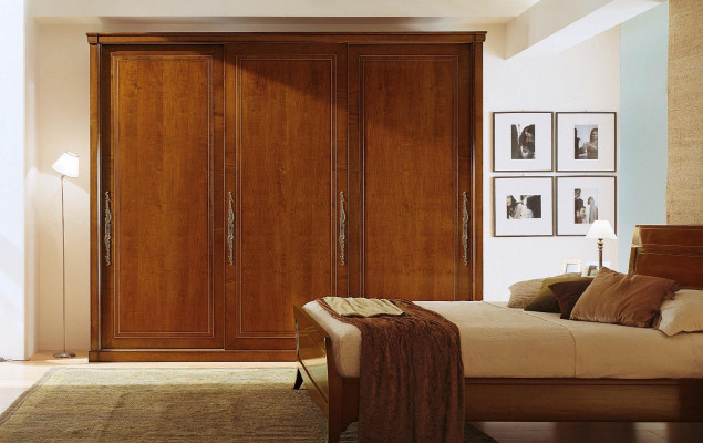 Cama doble Lujo Cama Camas de madera Estructura de cama Marco de cama Marrón Diseño Clásico