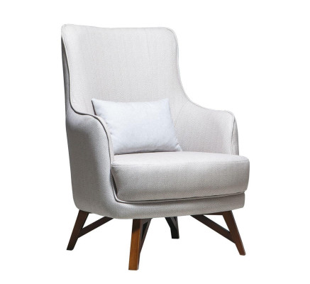 Sillón reclinable blanco de diseño moderno para salón con reposabrazos.