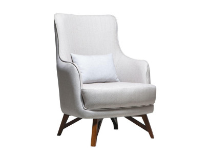 Sillón reclinable blanco de diseño moderno para salón con reposabrazos.