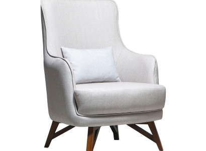 Sillón reclinable blanco de diseño moderno para salón con reposabrazos.