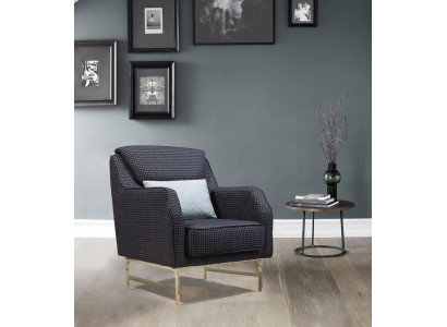 Sillón de tela gris de acero inoxidable de una plaza para sala de estar, sillón con apoyabrazos, nuevo.