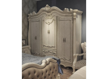 Estilo antiguo clásico armario guardarropa de madera para dormitorio barroco.