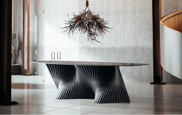 Mesa de comedor de lujo Mesa de comedor Mesa de cocina Comedor Madera Negro Mesa