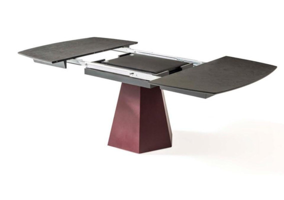 Mesa de comedor extensible Mesa de cocina de diseño de lujo de madera gris