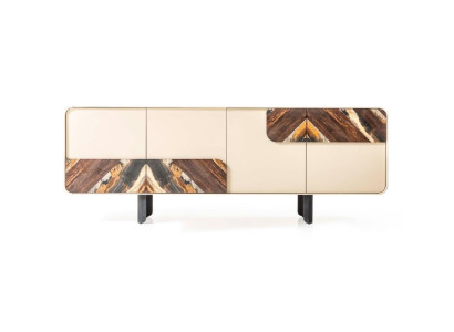 Aparador Bufé Cómoda Beige Madera Moderna Mueble Armario Diseño
