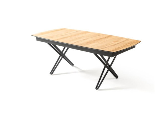 Mesa de cocina de diseño extensible de madera marrón muebles de mesa