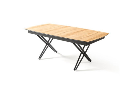 Mesa de cocina de diseño extensible de madera marrón muebles de mesa