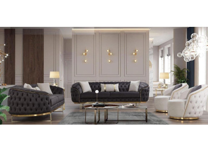 conjunto de sofás de lujo de 4 piezas 3+3+1+1, sofá de 3 asientos y 2 de 1 asiento, muebles de sala de estar