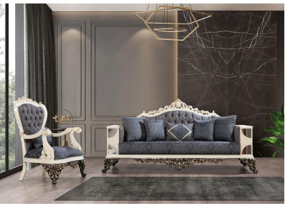 Sofá de 3 plazas + 1 conjunto de sofás de diseño Sofás acolchados Coches de sofá clásico Relax Nuevo