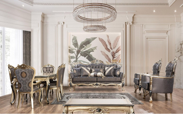 Sofá de 3 plazas + 1 plaza + 1 plaza Set de sofás de diseño Sofás tapizados Sofás relax Clásico Sofá