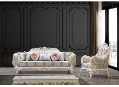 Conjunto de sofá clásico de lujo con sillones para sala de estar, juego de 3+1 asientos Chesterfield.