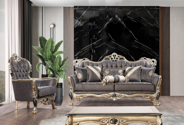 Conjunto de sofás 3+1 plazas Sofás de diseño Sofás tapizados Sofás de piel Relax Clásico Sofá nuevo