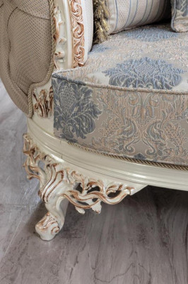 Chesterfield sofá de 3 plazas Diseñador Sofá de lujo Tela de sofás Sofás de lujo Tela Nueva