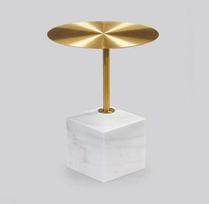 Lujo Mesa Auxiliar Blanca de Diseñador para Salón Tabla de Diseño de Salón
