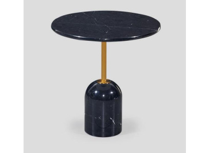 Mesa auxiliar negra Sala de estar Mesas Diseño redondo moderno Mesa consola