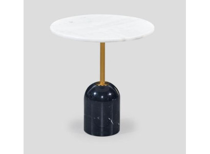 Mesa de centro blanco y negro, mesa de café, muebles de diseño de sala de estar, mesas.