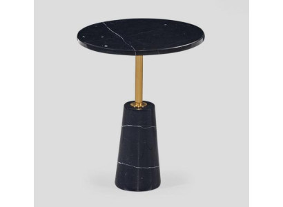 Mesa auxiliar redonda negra Diseñador Mesa de café Acero inoxidable Muebles Estilo