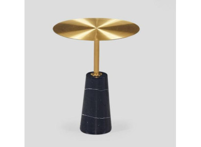 Mesa auxiliar de diseñador en oro, mesa de café de lujo, mesa de centro de sala de estar.