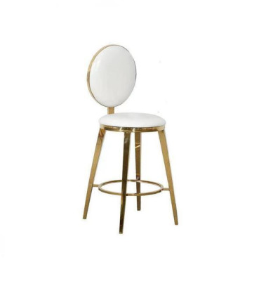 Diseñador Silla tapizada blanca Muebles de comedor Lujo Textil Individual