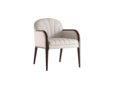 Silla de brazos blanca de diseñador, silla de madera de lujo acolchada, muebles sillas.
