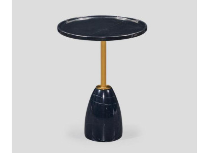Mesa auxiliar elegante de mármol negro mesa de café moderna de lujo de estilo Sofisticado.