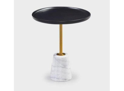 Mesa auxiliar moderna en blanco y negro para sala de estar. Mesas de almacenamiento, mesa auxiliar, mesa.