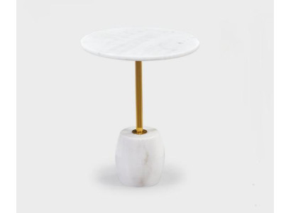 Mesa de café de alta calidad elegante mesa de centro blanca mesa auxiliar de mármol