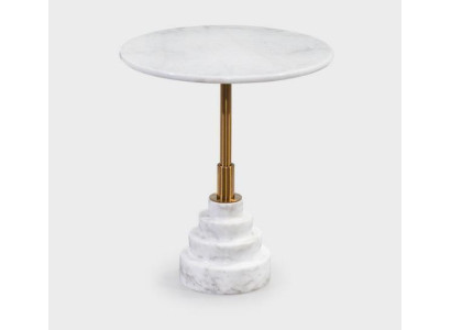 Mesa auxiliar redonda blanca de lujo moderna para sala de estar, nueva.