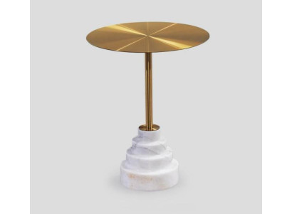 Mesa de centro moderna de lujo de metal, mesas auxiliares de sala de estar redondas nuevas