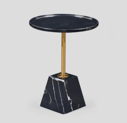 Mesa lateral negra, mesas auxiliares de diseñador elegantes y modernas.