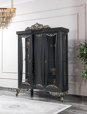 Vitrina armario armario de vitrina armarios sala de estar vidrio gris madera nuevo