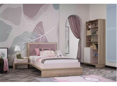 Cama infantil Muebles infantiles Cama Estructura de cama de madera Rosa Habitación infantil Moderno
