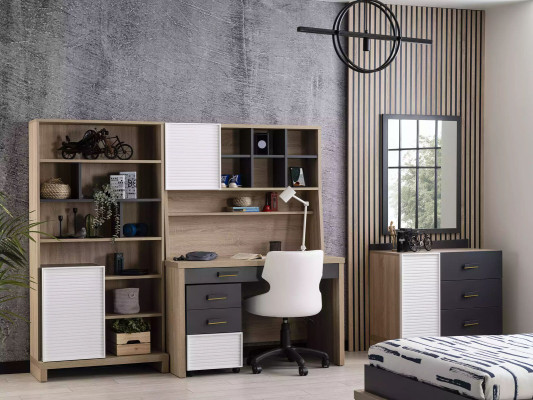 Cómoda armario cómoda infantil estantería infantil gris madera muebles infantiles