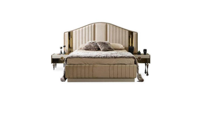 Cama de lujo diseño de estilo italiano Muebles de dormitorio Camas dobles