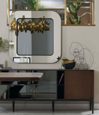 Zona de comedor Conjunto de comedor Muebles de comedor Set de comedor de 9 piezas Madera Marrón Mesa